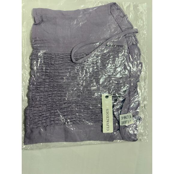 Olivaceous NWT Lavender Button Front Sleeveless Crop Top Size Medium - Picture 4 of 4